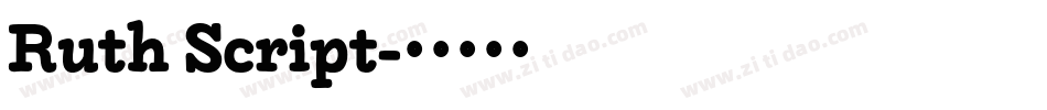 Ruth Script字体转换